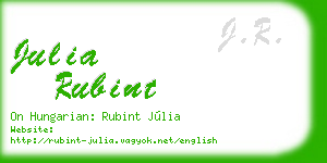 julia rubint business card